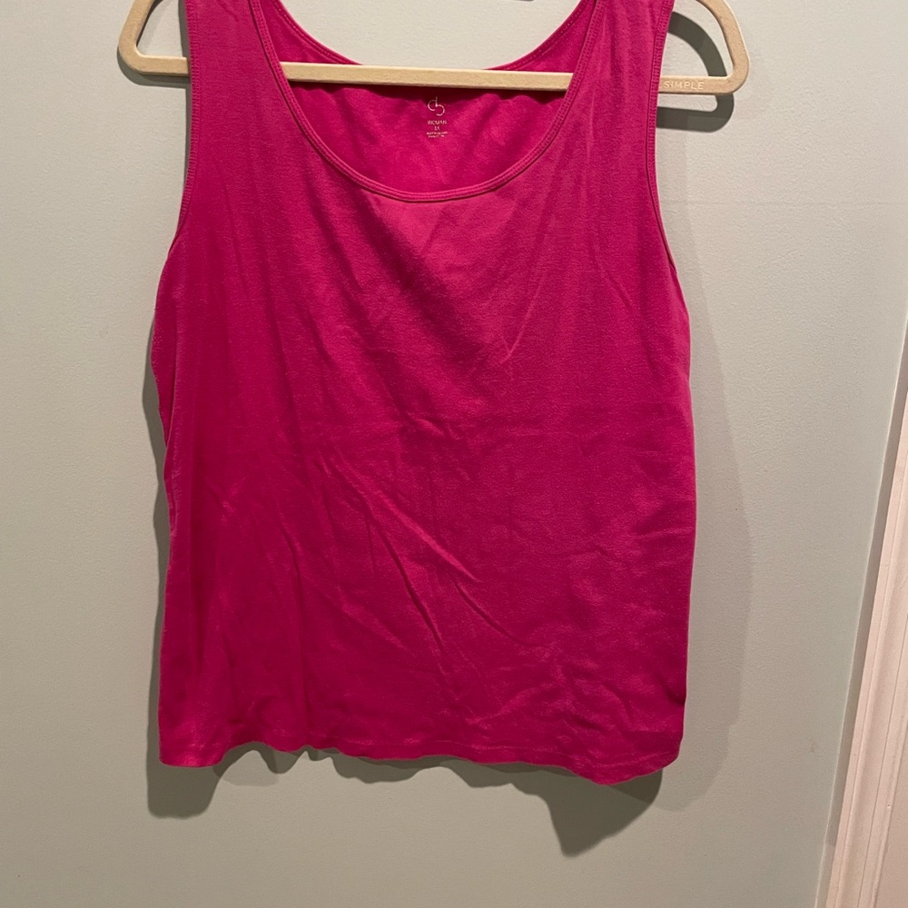 Dress Barn Pink Scoop Neck Sleeveless Tank